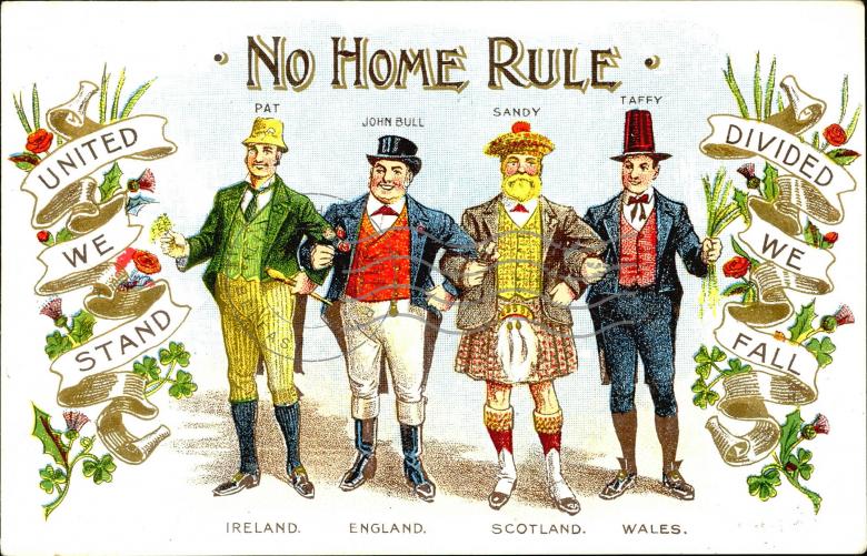 No Home Rule Postcards Ireland